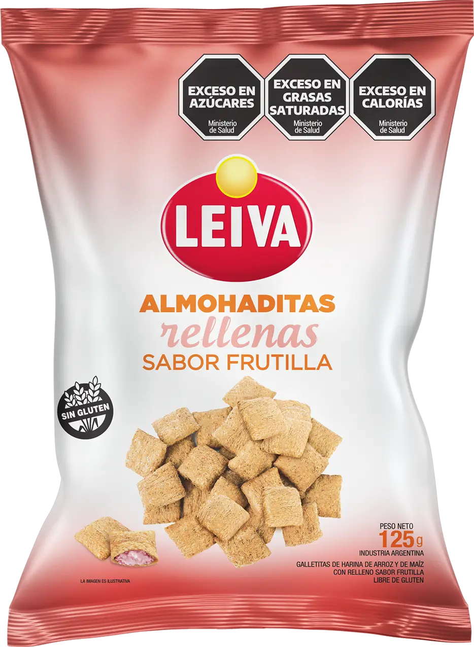 Almohaditas Sabor Frutilla - CAJA 14 x 125 gr. - Imagen 2