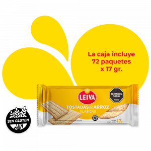 Tostadas de Arroz Clásicas - Paquete Individual 17 gr.- CAJA 72 u.