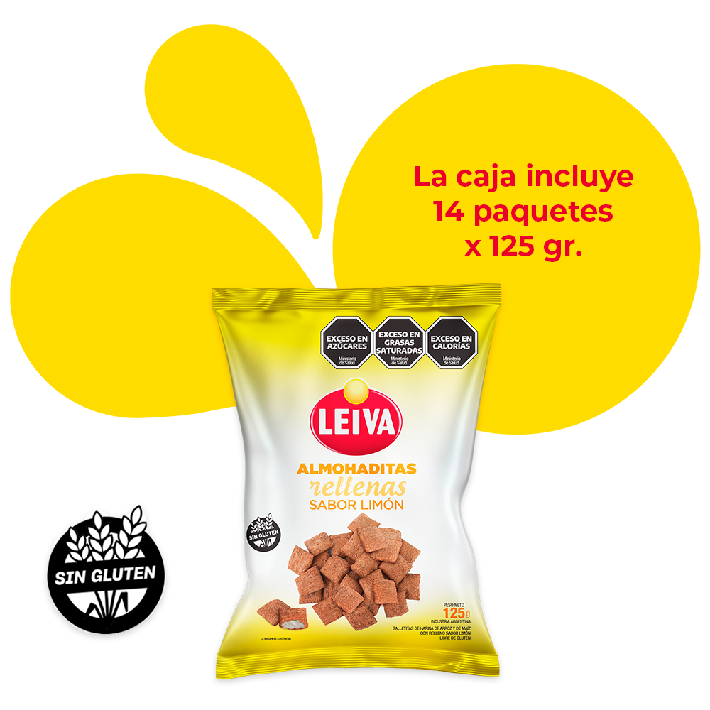 Almohaditas Sabor Limón - CAJA 14 x 125 gr.