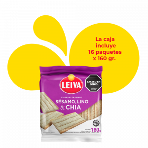 Tostadas de Arroz Sésamo, Lino & Chía - CAJA 12 x 160 gr.