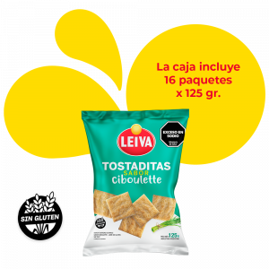 Tostaditas de Arroz Sabor Ciboulette - CAJA 16 x 125 gr.