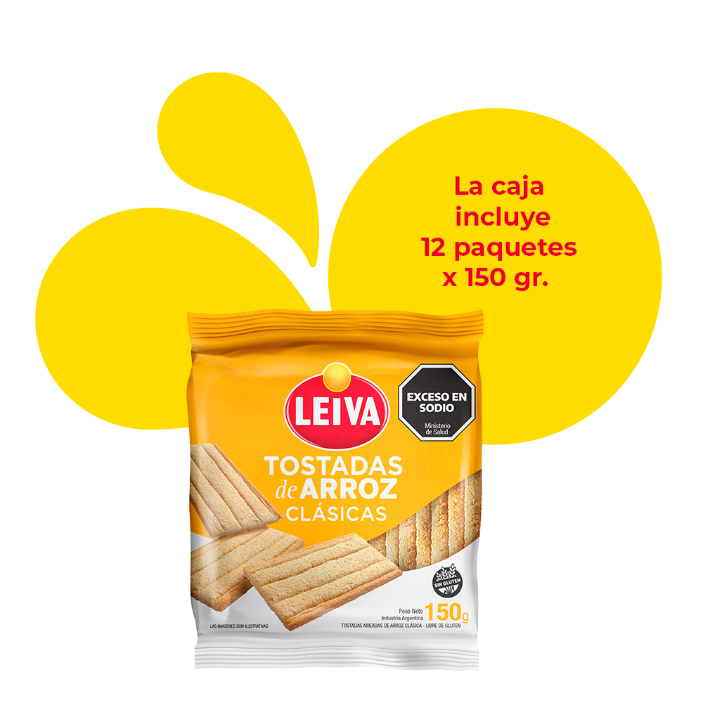 Tostadas de Arroz Clásicas - CAJA 12 x 150 gr.