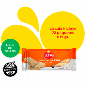 Tostadas de Arroz Dulces - Paquete Individual 17 gr. - CAJA 72 u.