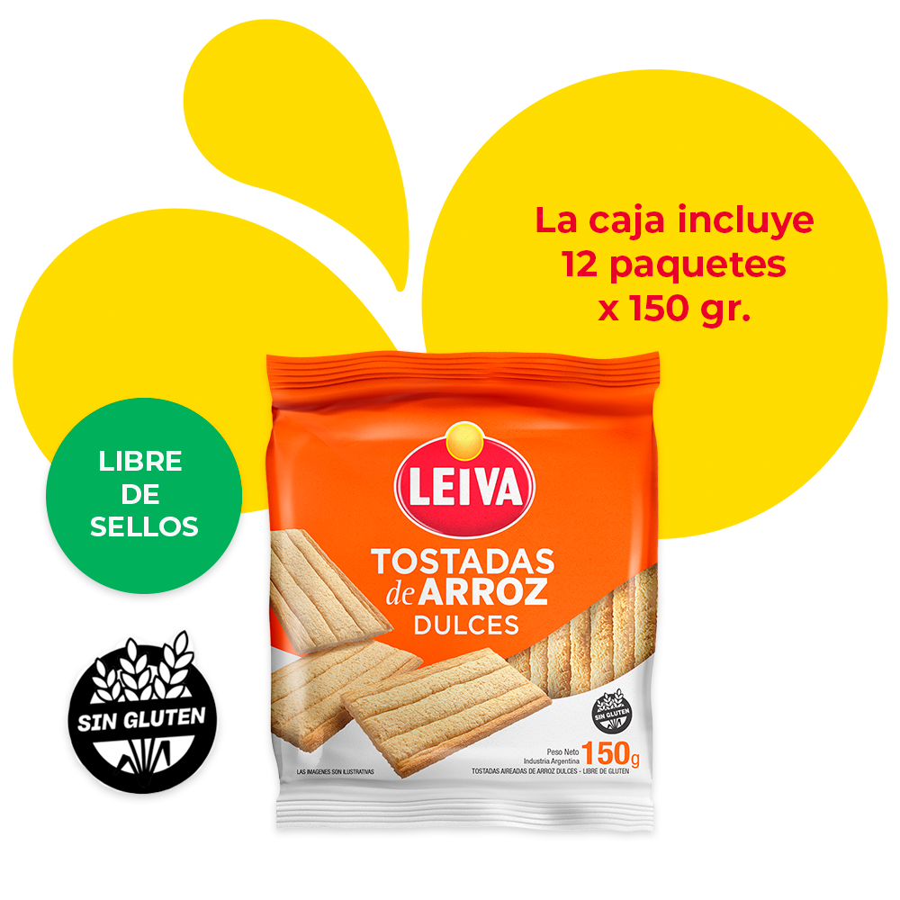 Tostadas de Arroz Dulces - CAJA 12 x 150 gr.