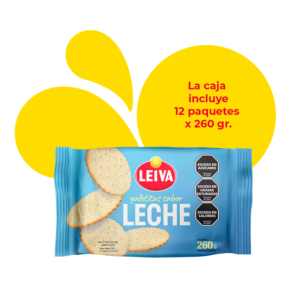Galletitas de Leche Tripack - CAJA 12 x 260 gr.