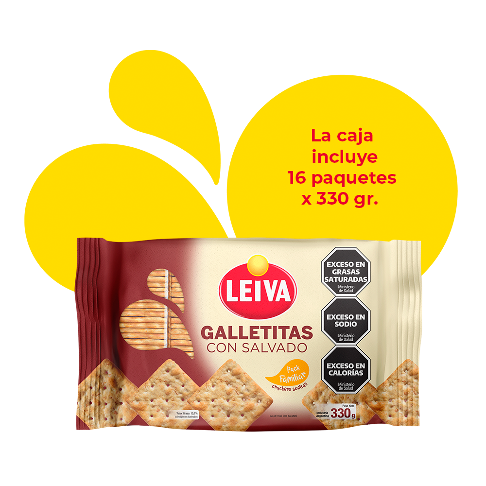 Galletitas con Salvado Familiar - CAJA 16 x 330 gr.