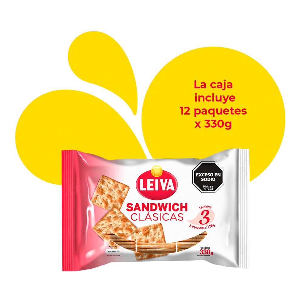 Sandwich Clásicas Tripack - CAJA 12 x 330 gr.