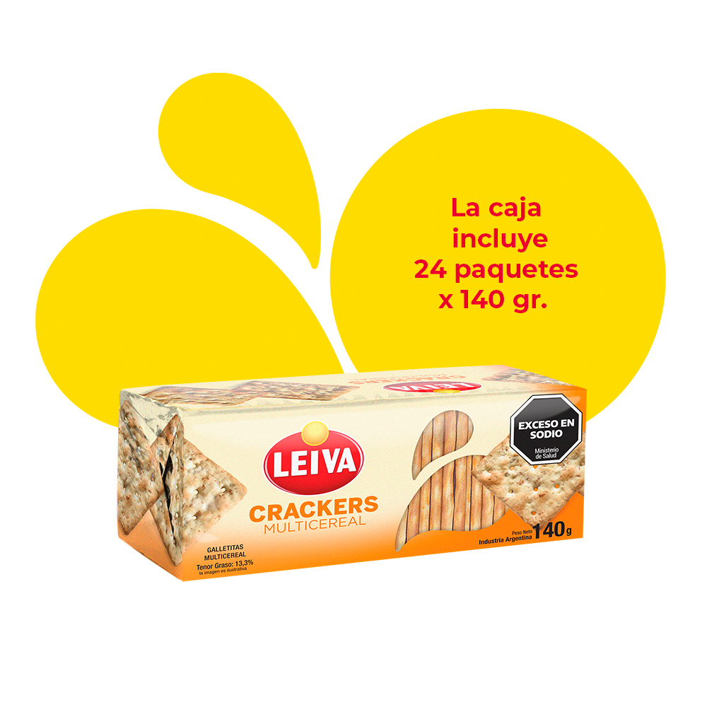 Crackers Multicereal Individual - CAJA 24 x 140 gr.