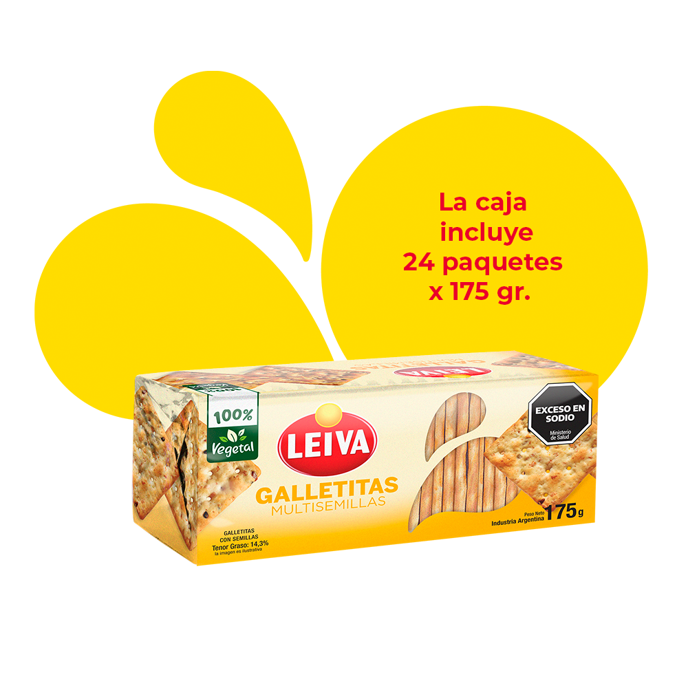 Galletitas Multisemillas Individual - CAJA 24 x 175 gr.