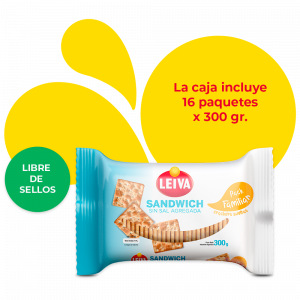 Sandwich Sin Sal Agregada Familiar - CAJA 16 x 300 gr.