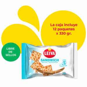 Sandwich Sin Sal Agregada Tripack - CAJA 12 x 330 gr.