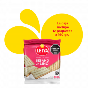 Tostadas de Arroz con Sésamo & Lino - CAJA 12 x 160 gr.