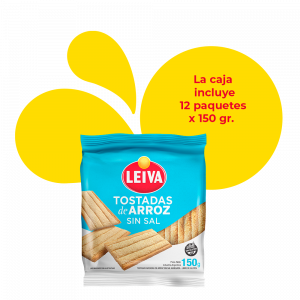 Tostadas de Arroz Sin Sal Agregada - CAJA 12 x 150 gr.