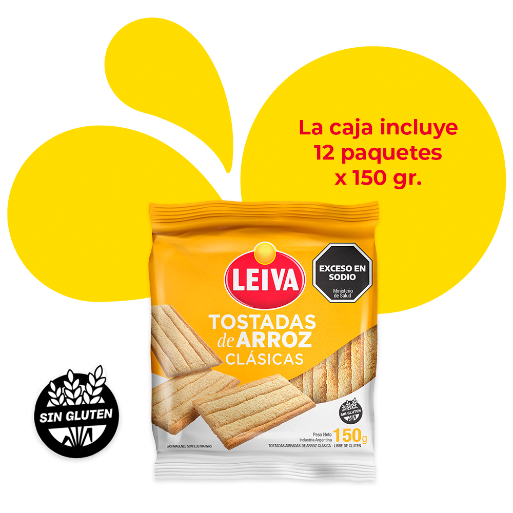Tostadas de Arroz Clásicas - CAJA 12 x 150 gr.