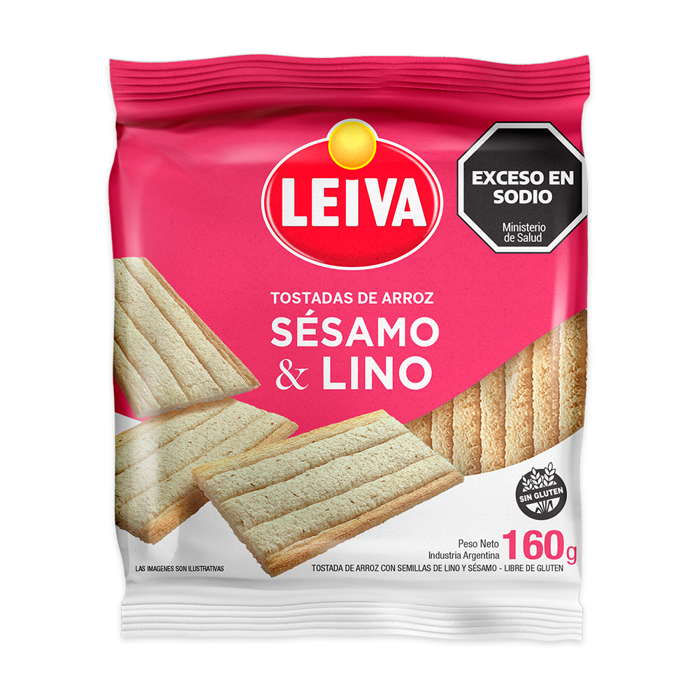 Tostadas de Arroz con Sésamo & Lino - CAJA 12 x 160 gr. - Imagen 2